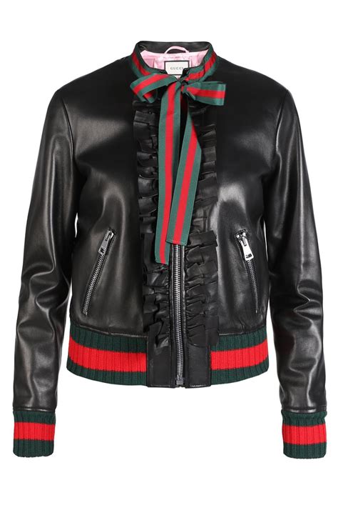 gucci jacket women's zipper|Gucci leather jackets for women.